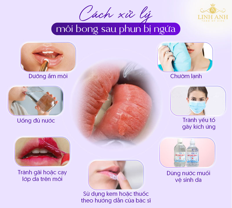 môi bong sau xăm bị ngứa phải làm sao