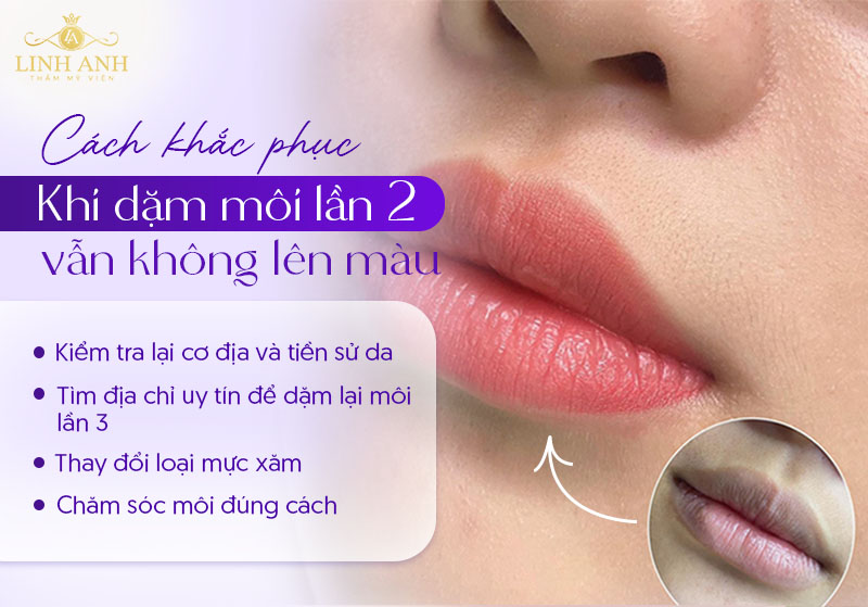 môi dặm lại lần 2 không lên màu