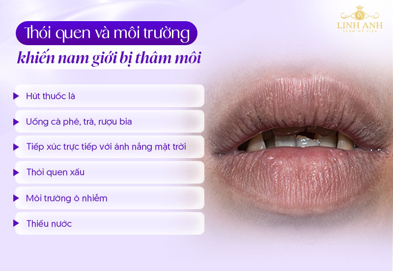 môi thâm ở nam giới do đâu môi thâm ở nam giới do đâu