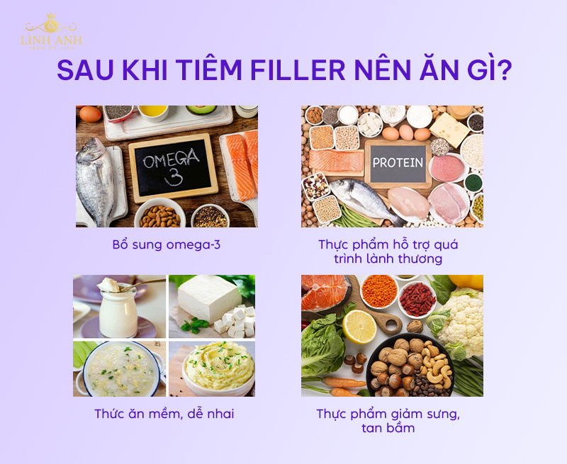 Nên ăn gì sau khi tiêm filler