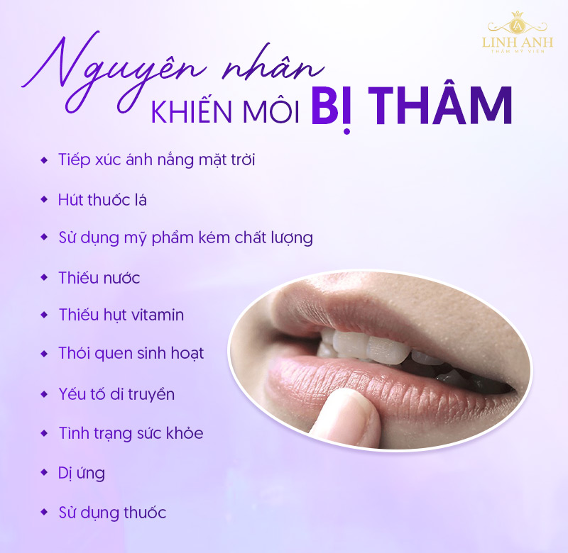 Nguyên nhân môi bị thâm