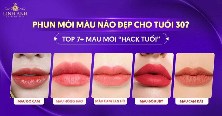 Phun môi màu nào đẹp cho tuổi 30, 35, 40? Top 7+ màu môi “hack tuổi”