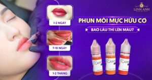 phun môi mực hữu cơ bao lâu lên màu