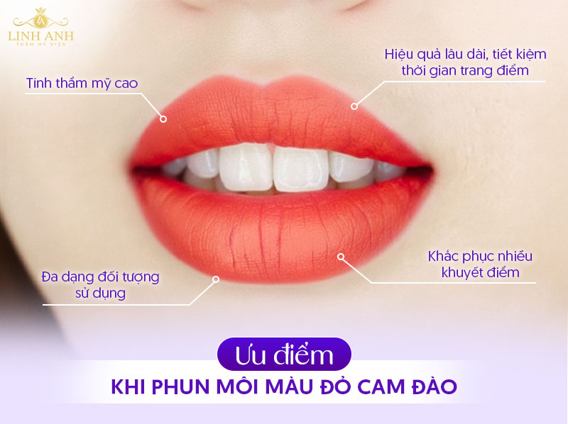 phun xăm môi màu đỏ cam đào phun xăm môi màu đỏ cam đào