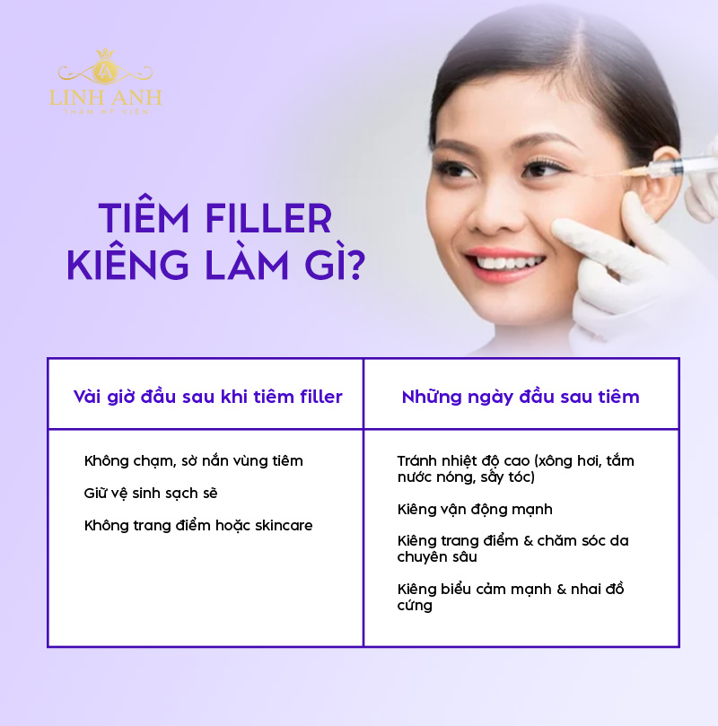 Sau khi tiêm filler cần kiêng gì