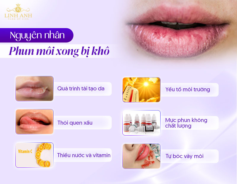 vì sao phun môi xong bị khô vì sao phun môi xong bị khô