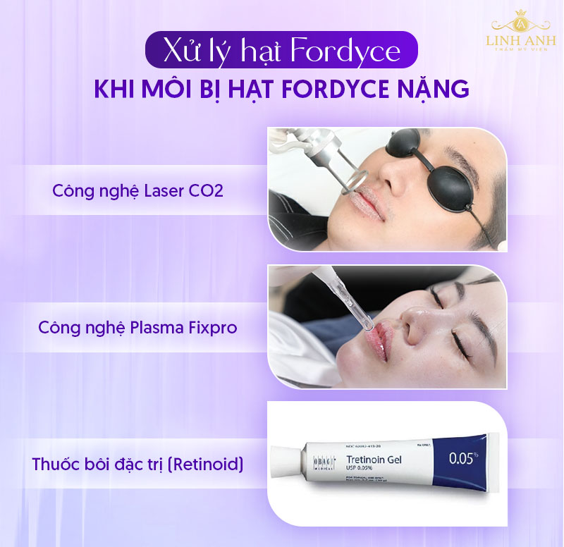hạt fordyce ở môi có phun được không