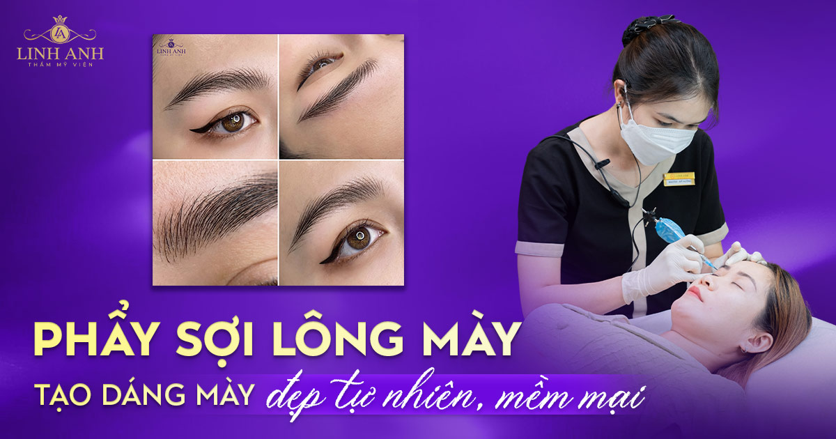 Phẩy sợi lông mày tạo dáng mày đẹp tự nhiên, mềm mại