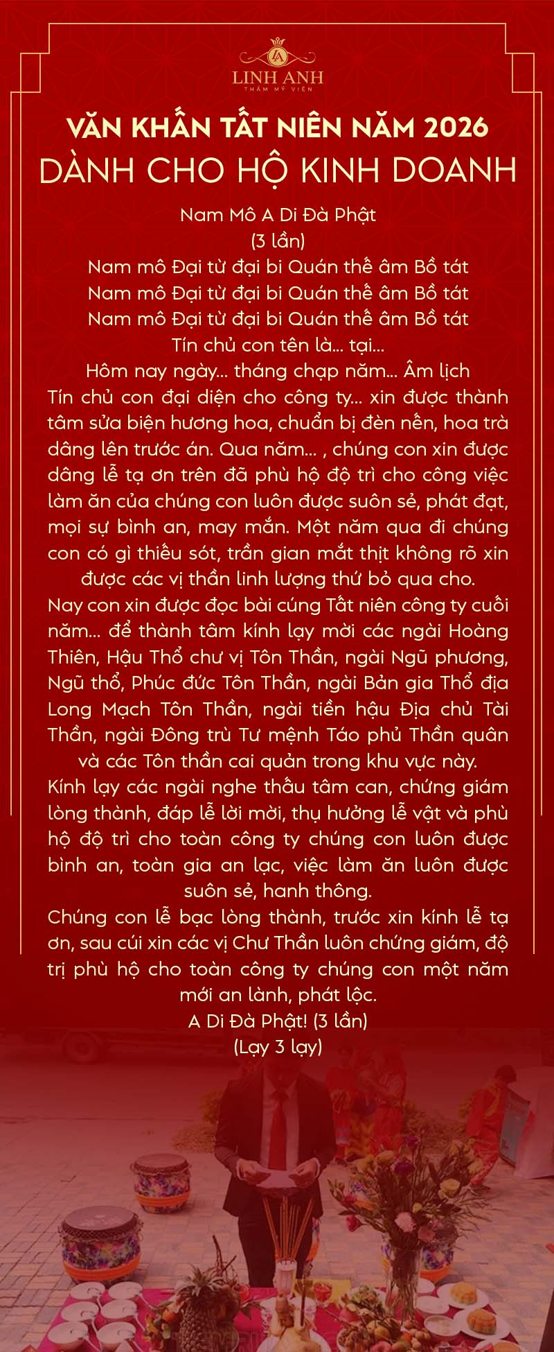 Văn khấn cúng Tất niên hộ kinh doanh Văn khấn cúng Tất niên hộ kinh doanh