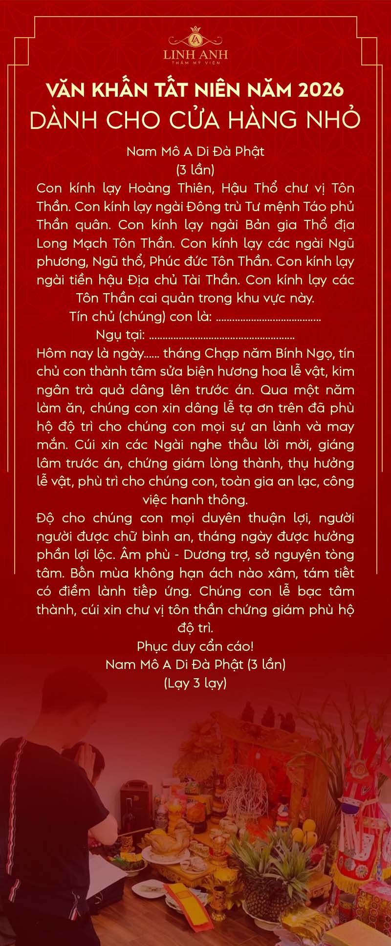 Văn khấn tất niên cho của hàng nhỏ Văn khấn tất niên cho của hàng nhỏ