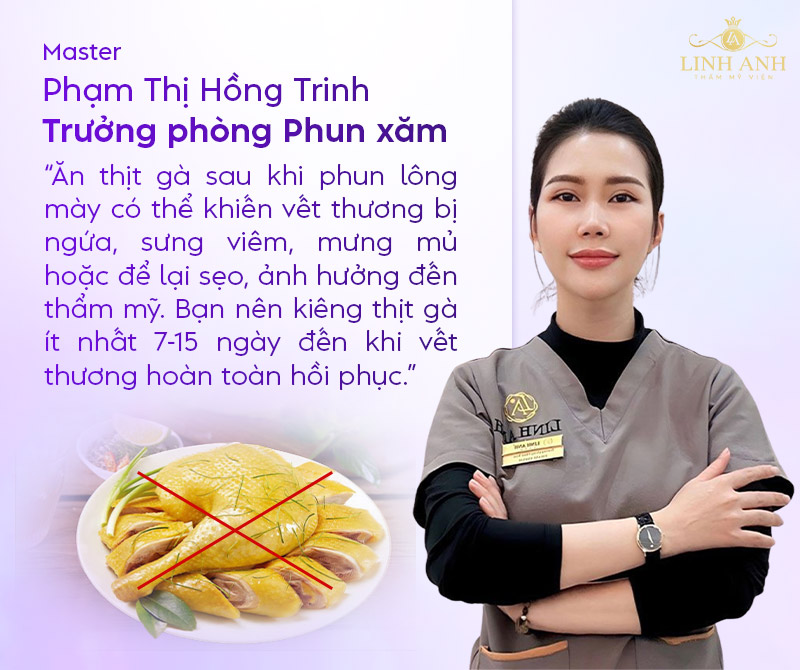 xăm lông mày ăn thịt gà có sao không xăm lông mày ăn thịt gà có sao không
