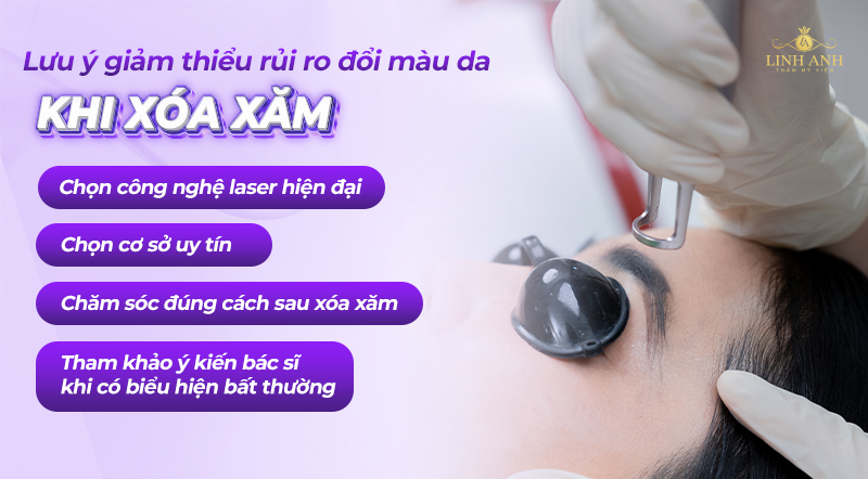 xóa phun chân mày có bị đổi màu da không xóa phun chân mày có bị đổi màu da không