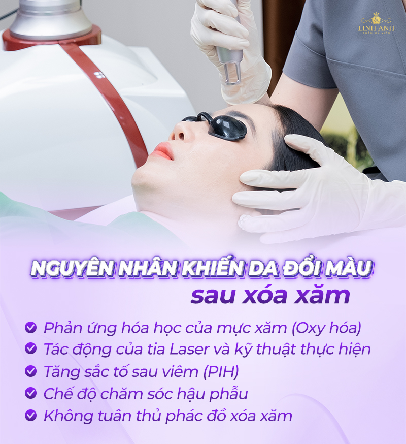xóa xăm chân mày có bị đổi màu da hay không xóa xăm chân mày có bị đổi màu da hay không