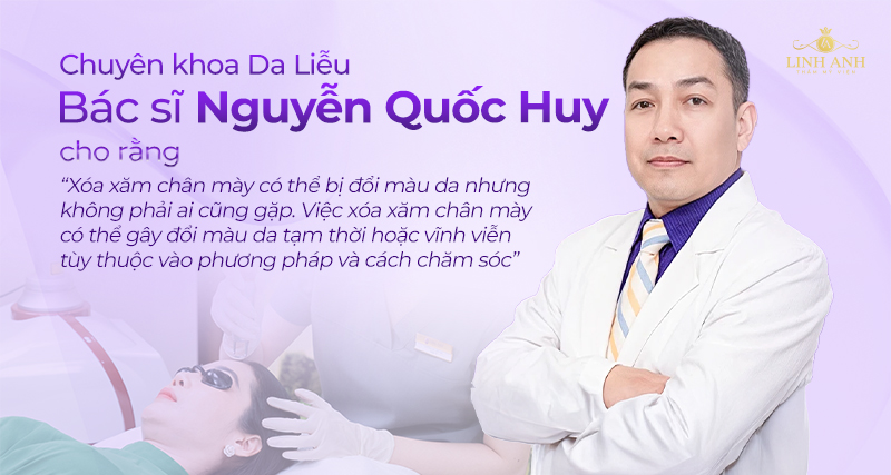 xóa xăm chân mày có thể gây đổi màu da xóa xăm chân mày có thể gây đổi màu da