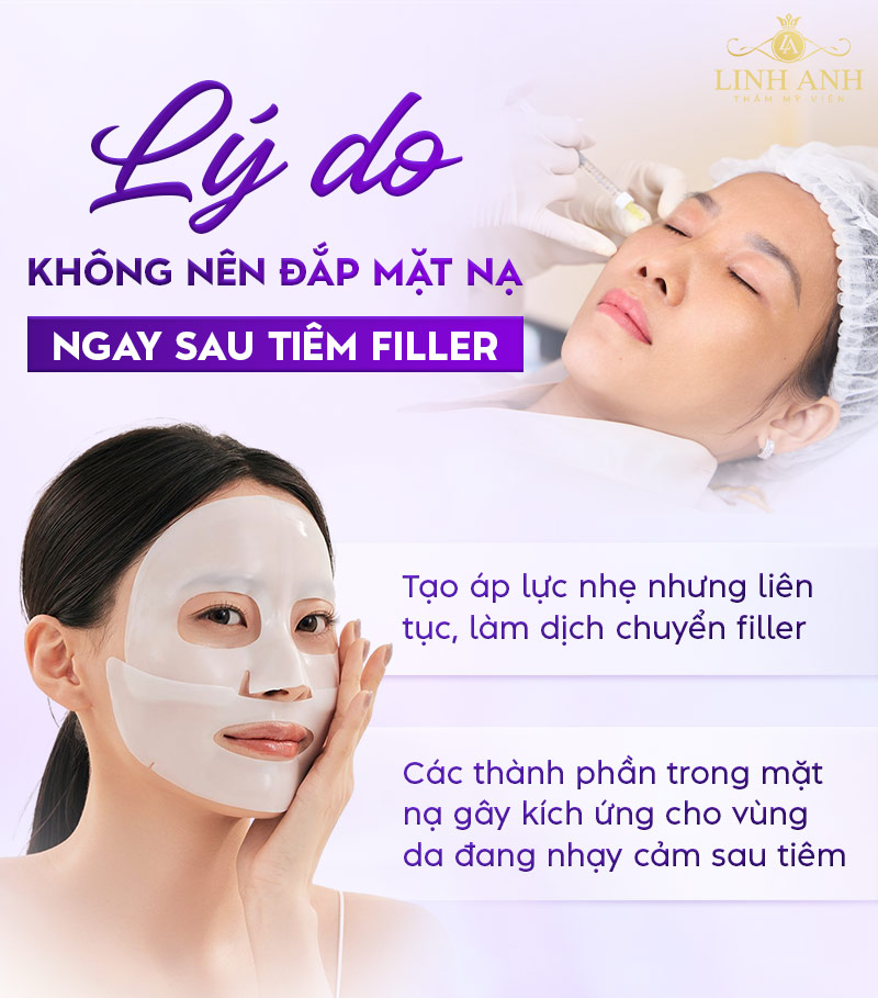 tại sao sau tiêm filler không được đắp mặt nạ