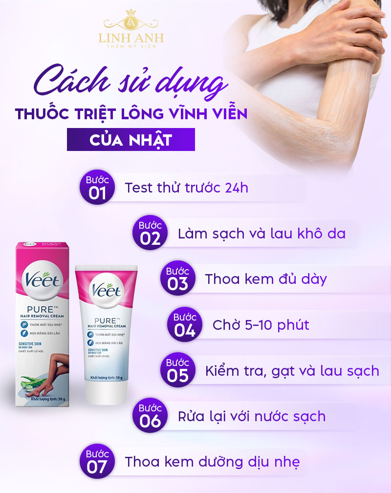 Cách sử dụng thuốc triệt lông của Nhật an toàn Cách sử dụng thuốc triệt lông của Nhật an toàn