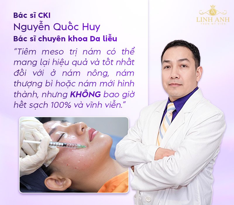 Tiêm meso trị nám có hiệu quả không