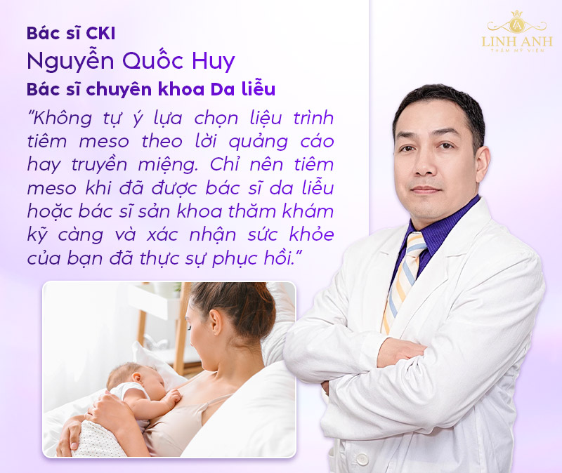 Cho con bú có tiêm meso được hay không