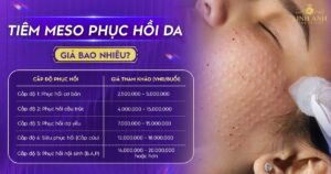 tiêm meso phục hồi da giá bao nhiêu