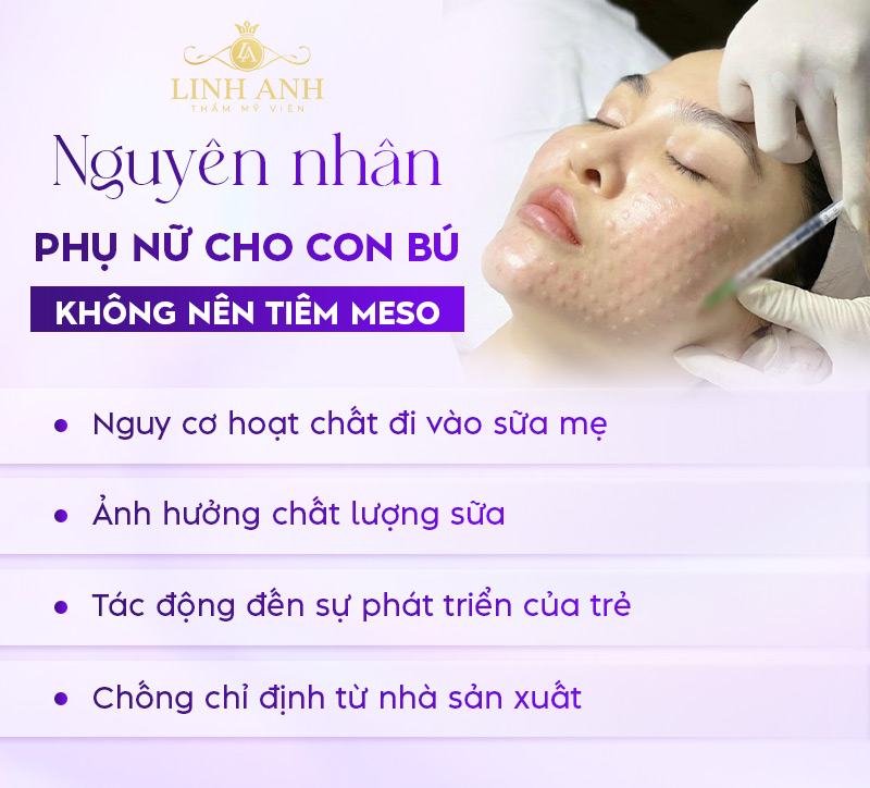 Vì sao phụ nữ cho con bú không nên tiêm meso