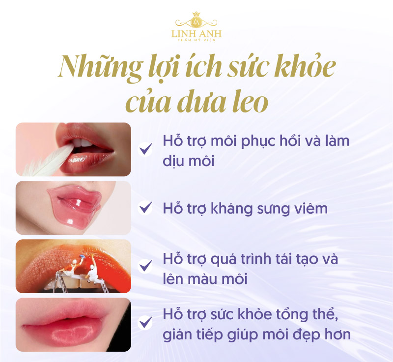 Sau xăm môi ăn dưa leo được