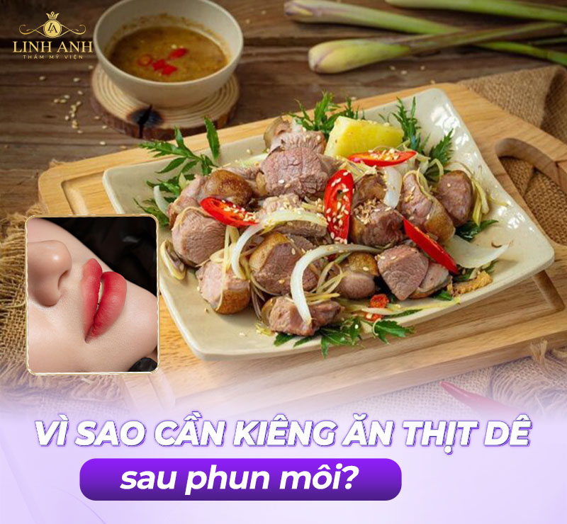 Cần kiêng ăn thịt dê sau xăm môi