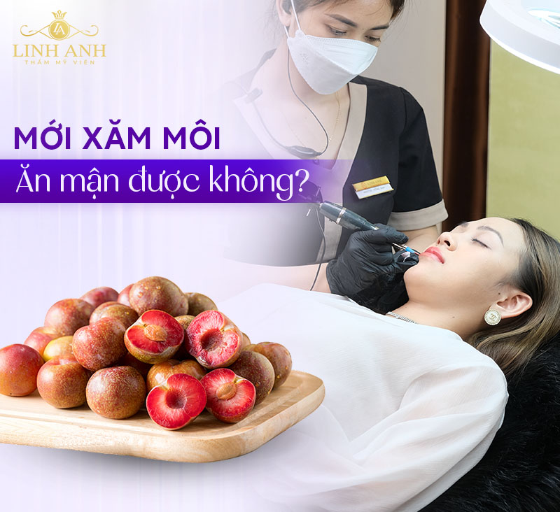 phun môi ăn trái mận được không