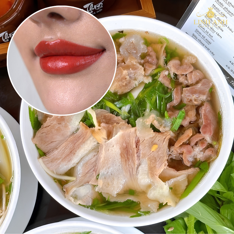 Cần tránh ăn phở bò, gà sau phun môi