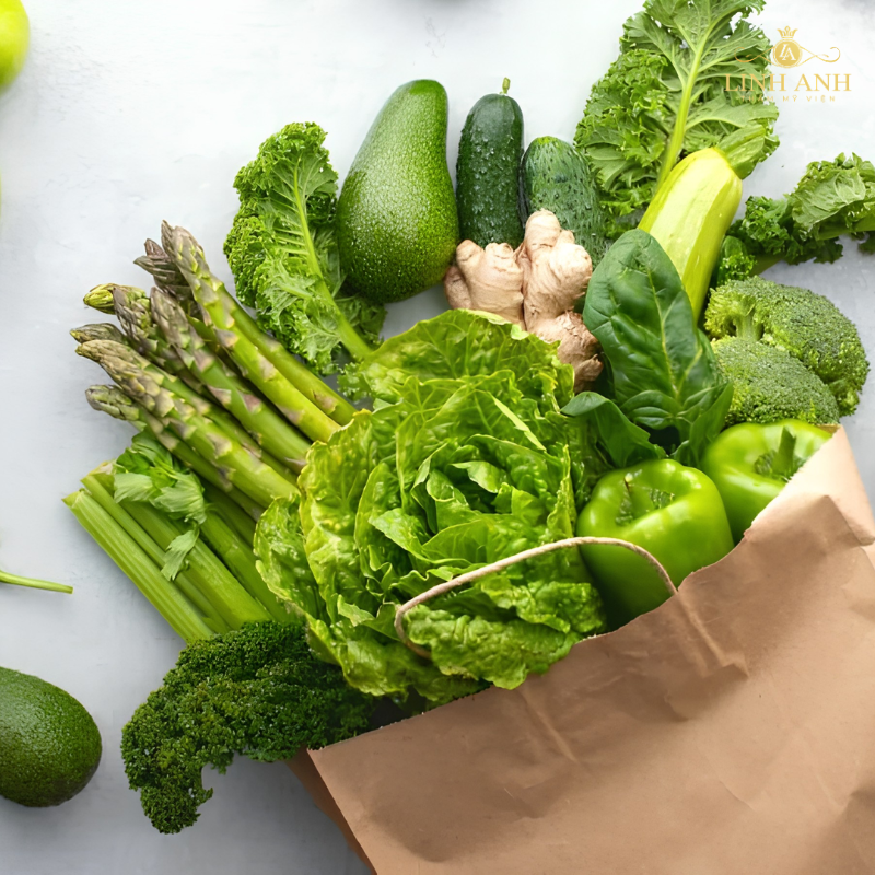 Chọn lọc rau để ăn sau phun môi