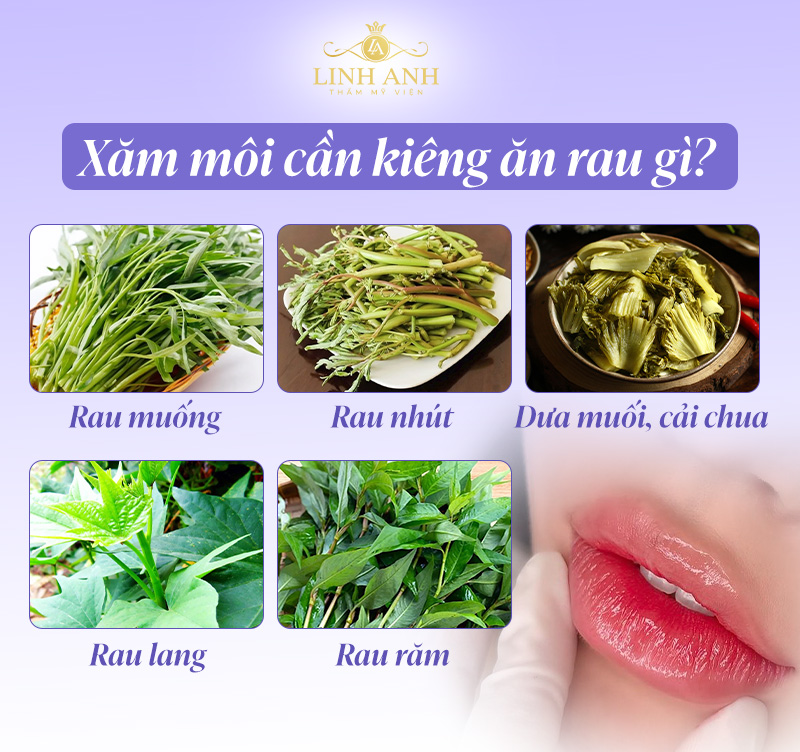 Các loại rau nên kiêng ăn sau phun môi