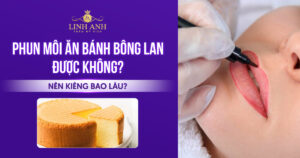 Xăm môi ăn bánh bông lan được không