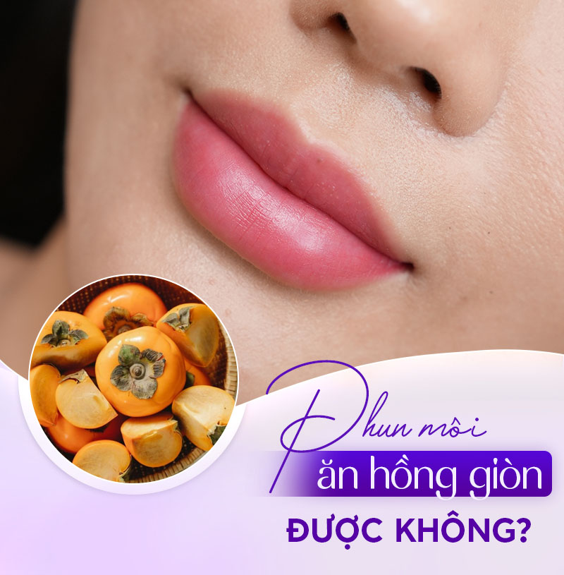 Phun môi ăn hồng giòn được không