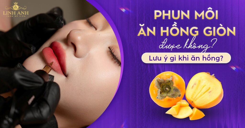 Phun xăm môi ăn hồng giòn được không