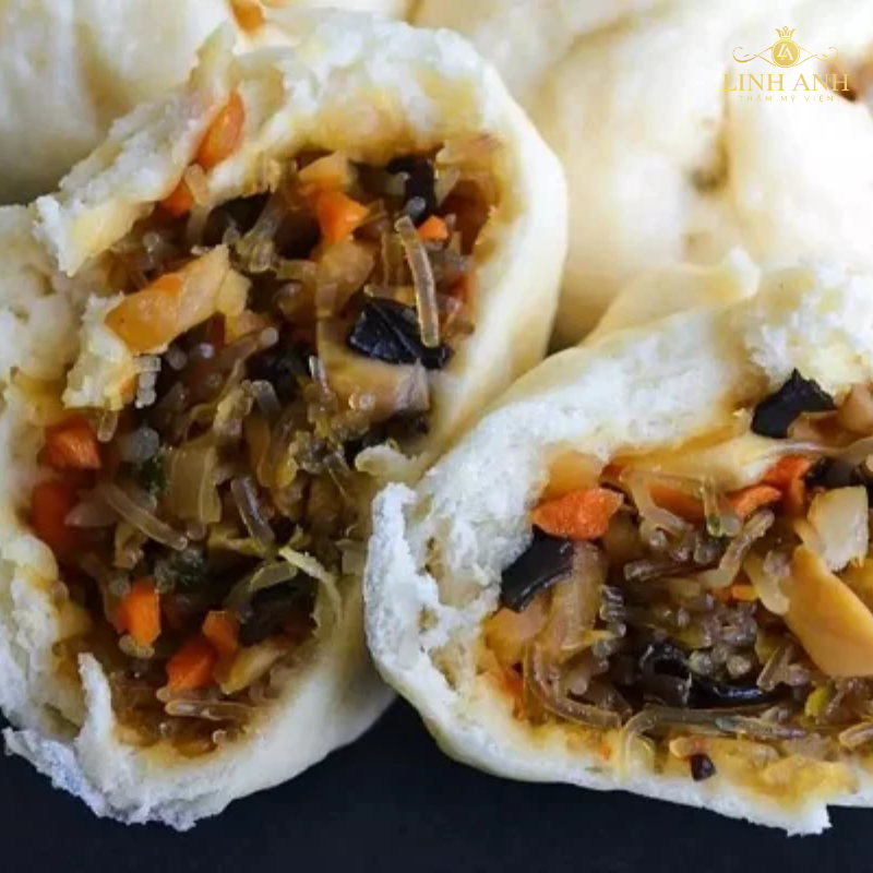 Bánh bao chay ăn được sau phun môi