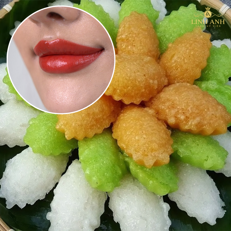 Không ăn bánh bò pha nếp sau phun môi