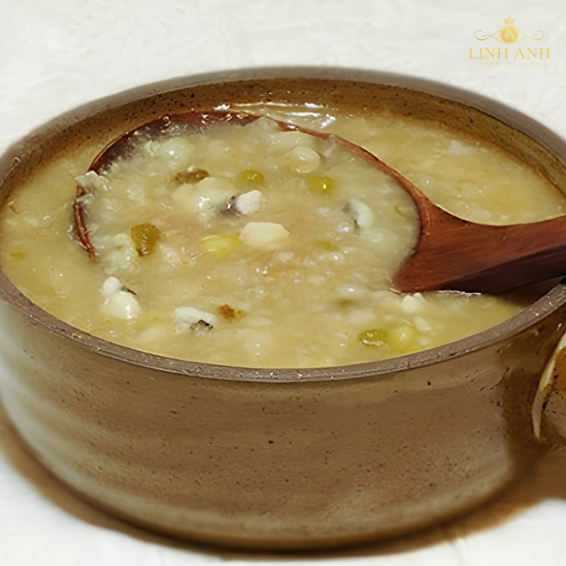 Cháo đậu xanh tốt cho môi phun xăm