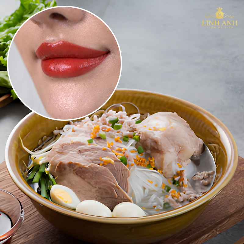 Tránh ăn hủ tiếu cay nóng sau phun môi