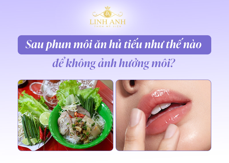 Ăn hủ tiếu thịt lợn sau phun môi