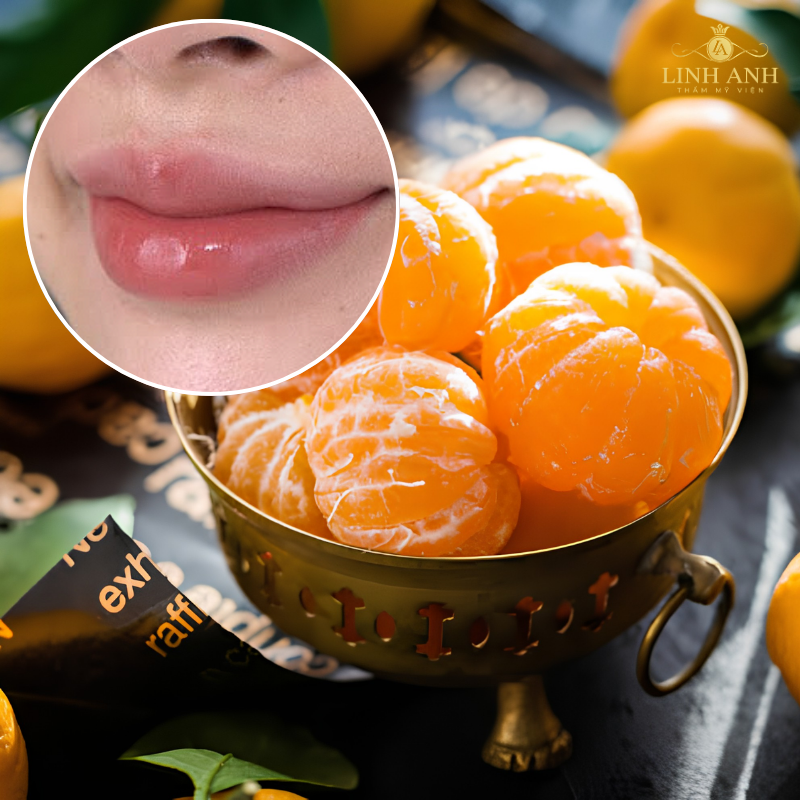Xăm môi ăn quýt được không