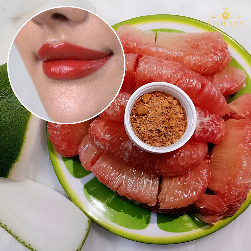 Sau phun môi không ăn bưởi chấm muối