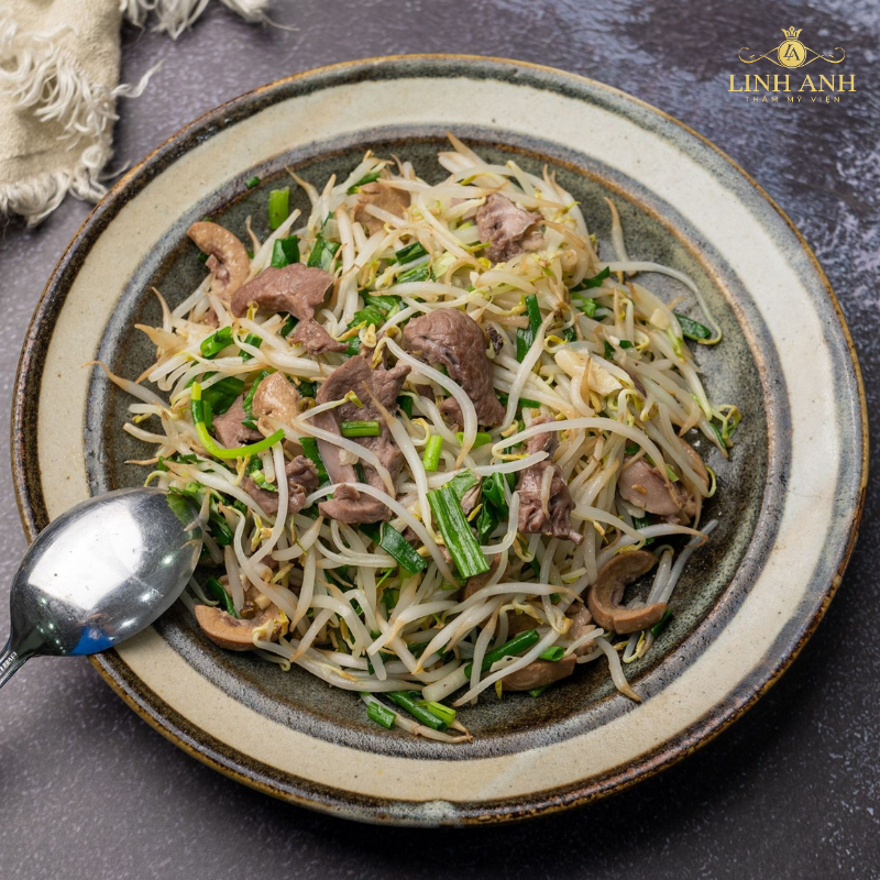 Không ăn giá xào thịt bò sau phun môi