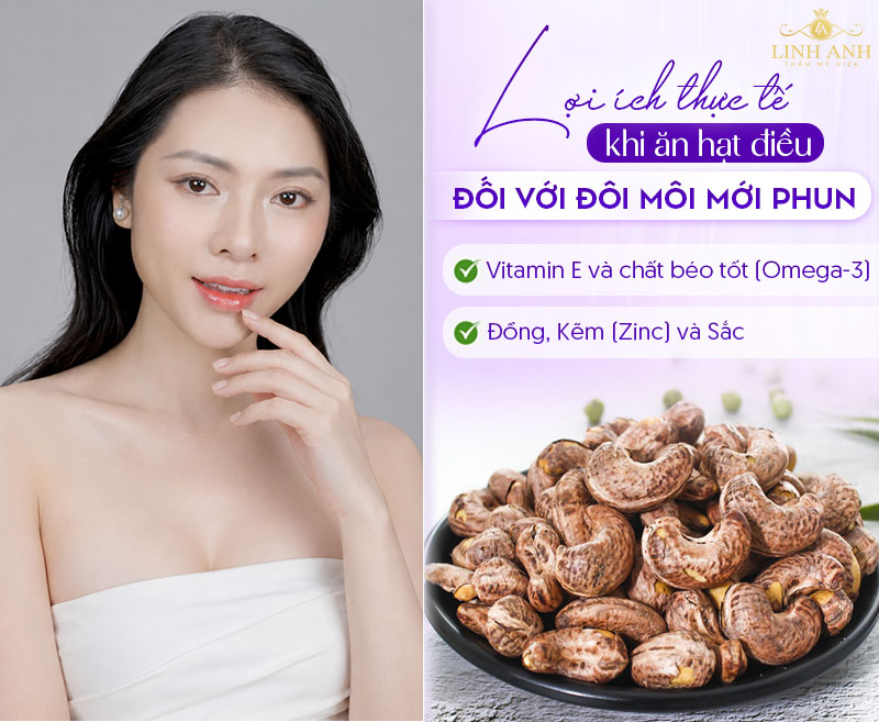 Hạt điều tốt cho môi phun