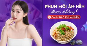 Phun xăm môi ăn hến được không