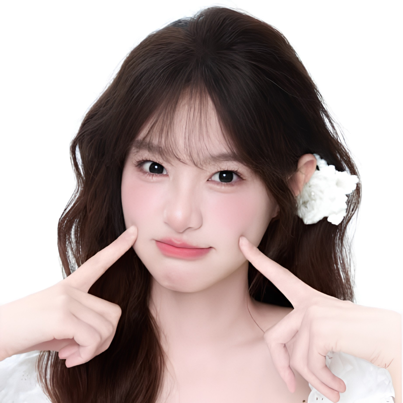 Chụp ảnh cận mặt nữ đáng yêu