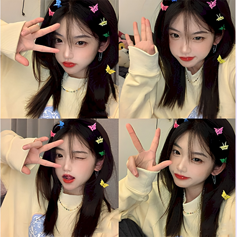 Chụp ảnh cận mặt nữ dùng app selfie