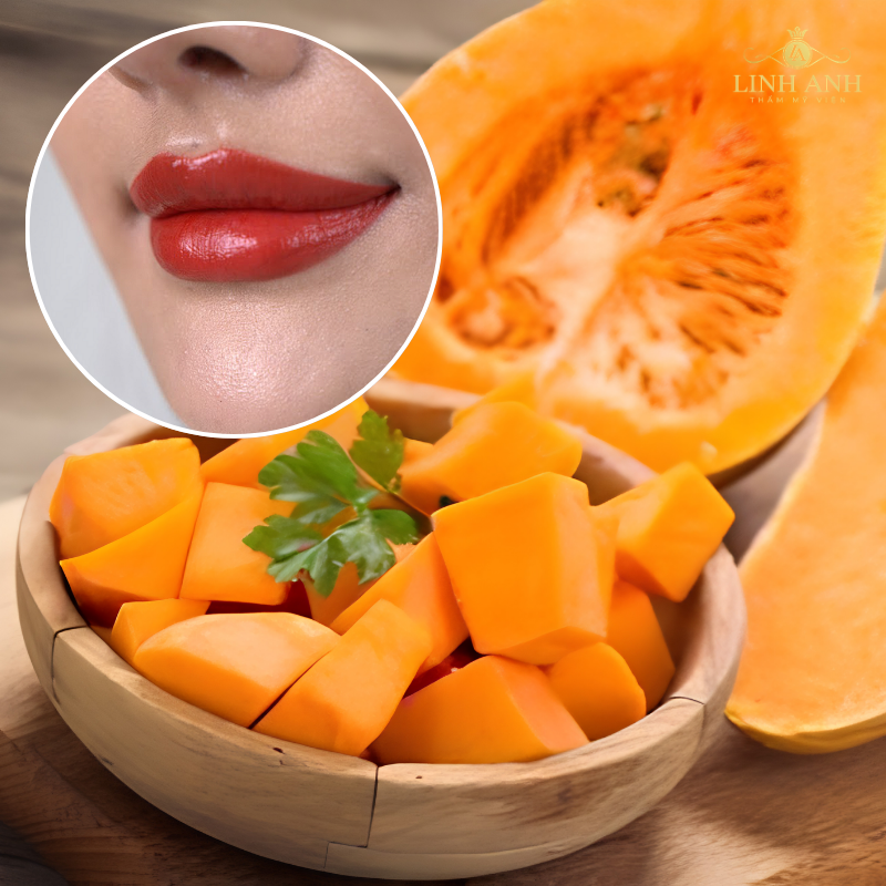 Bí đỏ giúp môi phun phục hồi nhanh