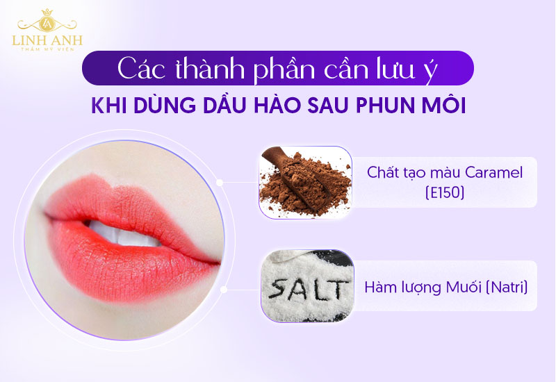 Phun môi ăn dầu hào được không