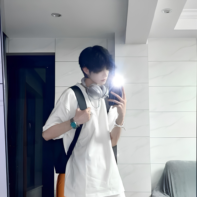 Ánh sáng chụp trước gương nam