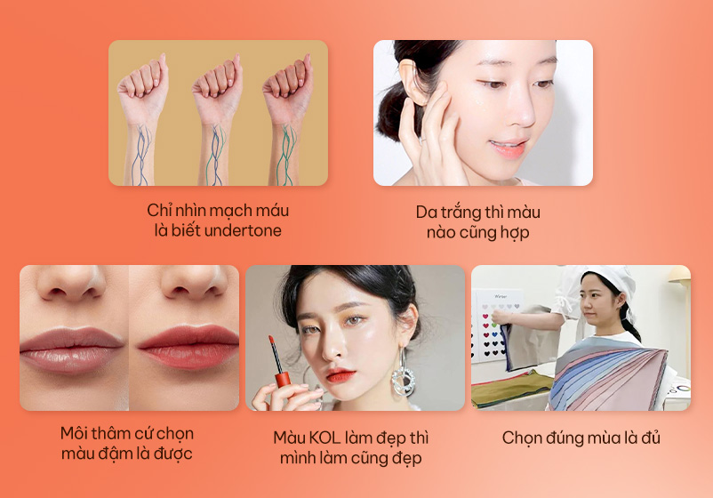 Chọn bảng màu môi 4 mùa