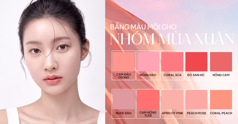 Bảng màu môi Mùa Xuân Personal 4K Color